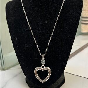 Brighton Silver Heart Necklace with Crystal Accent